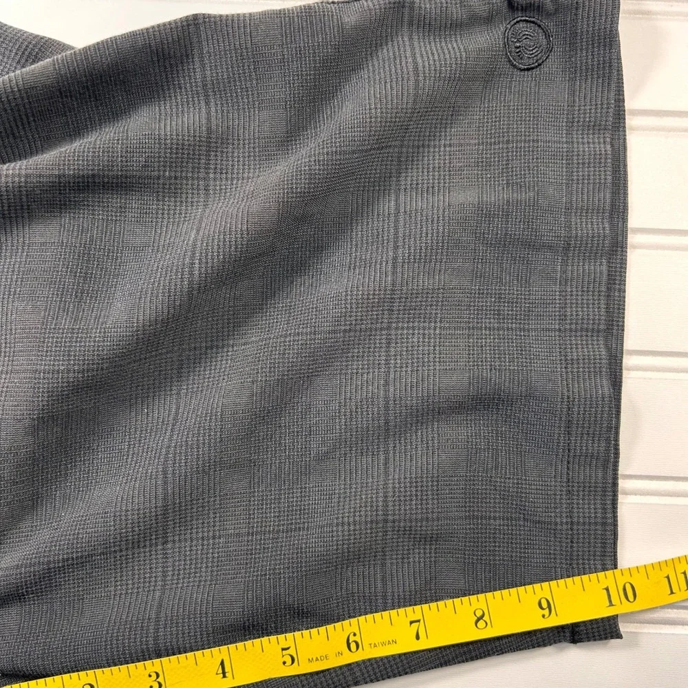 Hang Ten Hybrid Shorts Mens 32 Charcoal Grey Glen Plaid Walk Boardshorts
